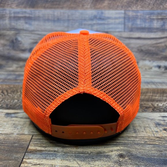 Miami Dolphins Mens Trucker Hat Orange Snapback 1966 Vintage Logo Football Cap - Picture 4 of 7